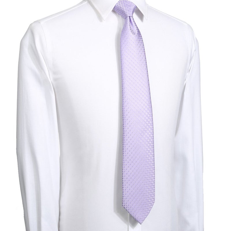 KissTies Purple Tie Lilac Lavender Necktie Wedding Party Ties For Men - Image 5